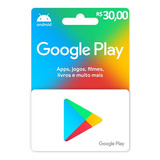 Cartão Google Playstore R$ 15