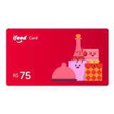 Cartão Ifood Giftcard 75 Reais Promocional