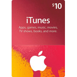 Cartão Itunes Apple Gift Card $10 Dólares Usa 