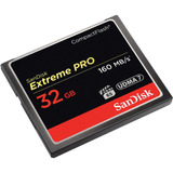 Cartão Mem Compact Flash Cf 32gb Sandisk Extreme Pro 160mb/s