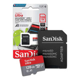 Cartão Memória 128gb Micro Sd Sandisk Classe10ultra Original
