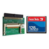 Cartão Memória Compact Flash 128mb Sandisk + Adaptador Ide