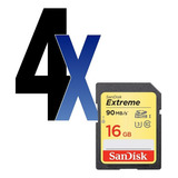 Cartão Memória Extreme 16gb Sandisk 4un