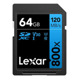 Cartão Memória Lexar 64gb 120mb/s Sdxc 4k V30 Classe 10