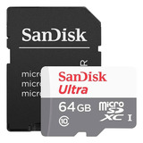 Cartão Memoria Micro Sd 64gb Sandisk Original Lacrado C/ Nfe