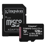 Cartão Memória Micro Sd Kingston 128gb Microsd 100mbs E Adap