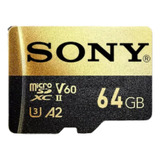 Cartão Memória Micro Sd Sony V60 64gb Drones, Celular