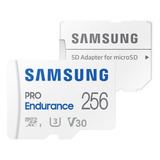Cartão Memória Microsd Samsung 256gb Pro Endurance E Adp