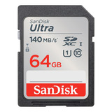 Cartão Memória Sandisk 64gb Ultra Cartão Sd 140mbs Full Hd