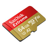 Cartao Memoria Sandisk Micro Sdxc Extreme A2 160mb/s 64gb