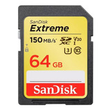 Cartão Memória Sdxc 64gb Sandisk Extreme 150mb/s Lacrado
