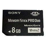 Cartão Memória Stick Pro Duo Sony Mark2 8gb Ms-mt8g Original