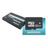 Cartão Micro Sd Sdhc 32gb + Adaptador Memory Stick Pro Duo