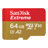 Cartão Microsdxc 64gb Sandisk Extreme 170mb/s Uhs-i / U2 / V