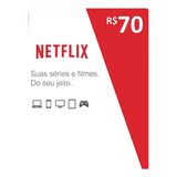 Cartão Netflix R$ 70 Reais -
