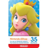 Cartão Nintendo 3ds Wii U Switch Eshop Ecash $35 Dolares Usa
