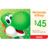 Cartão Nintendo 3ds Wii U Switch Eshop Ecash $45 Dolares Usa
