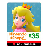 Cartão Nintendo Switch 3ds Wii U Eshop Card Usa $35 Dólares