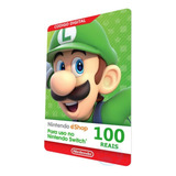 Cartão Nintendo Switch Eshop Br 100