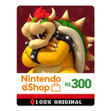 Cartão Nintendo Switch Eshop Brasil R$300