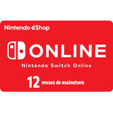 Cartão Nintendo Switch Online 12 Meses