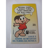 Cartão Orelhão Telefonico Mônica Mídia Telebrás 