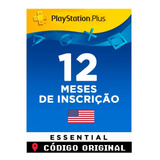 Cartão Playstation Psn Plus Americano 12