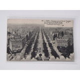 Cartão Postal Antigo - Paris, França - Arco Do Triunfo -1924