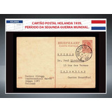 Cartão Postal Holanda 1939 Segunda Guerra Mundial