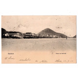 Cartao Postal Tipografico Praia Do Guaruja Circulado - 1904