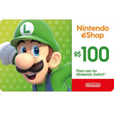 Cartão Pré-pago Nintendo Switch Eshop Brasil