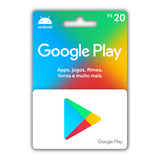 Cartão Presente Brasil Google Play R$20
