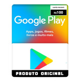 Cartão Presente Google Play 100 Reais