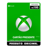 Cartão Presente Microsoft Gift Card Xbox Brasil R$ 100 Reais
