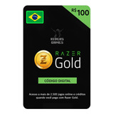 Cartão Presente Pré-pago Razer Gold R$100