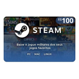 Cartão Presente Steam R$100 Reais Gift Card Digital