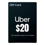 Cartão Presente Uber R$20 Reais Pré Pago Envio Imediato