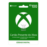 Cartão Presente Xbox R$ 100 Brasil - 25 Dígitos Digital