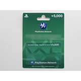 Cartão Psn Japonesa 5000 Yenes - Código Psn Japão