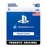 Cartão Psn Playstation $40 Dólares Ps4 Ps5 Usa 100% Original