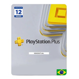 Cartão Psn Plus Essential Brasileiro 12