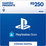 Cartão Psn R$ 250 Reais Playstation Network Brasil Ps4 Ps5