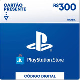 Cartão Psn R$ 300 Reais Playstation Network Brasil Ps4 Ps5