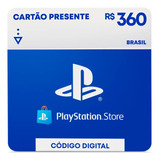 Cartão Psn R$ 360 Reais Playstation Network Brasil Ps4 Ps5