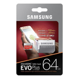 Cartão Samsung Micro Sd Evo 64gb