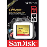 Cartão Sandisk Extreme Compactflsh 128 Gb/