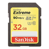 Cartão Sandisk Sdhc 32gb 90mb/s Extreme - Lacrado No Blister