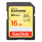Cartão Sd Sdhc Sandisk Extreme 16gb 90mbs