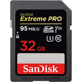 Cartão Sdhc 32gb Sandisk Extreme Pro 95mb/s 4k Uhs-i / V30 /