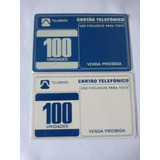 Cartão Telefonico Teste Telebras Branco E Azul 